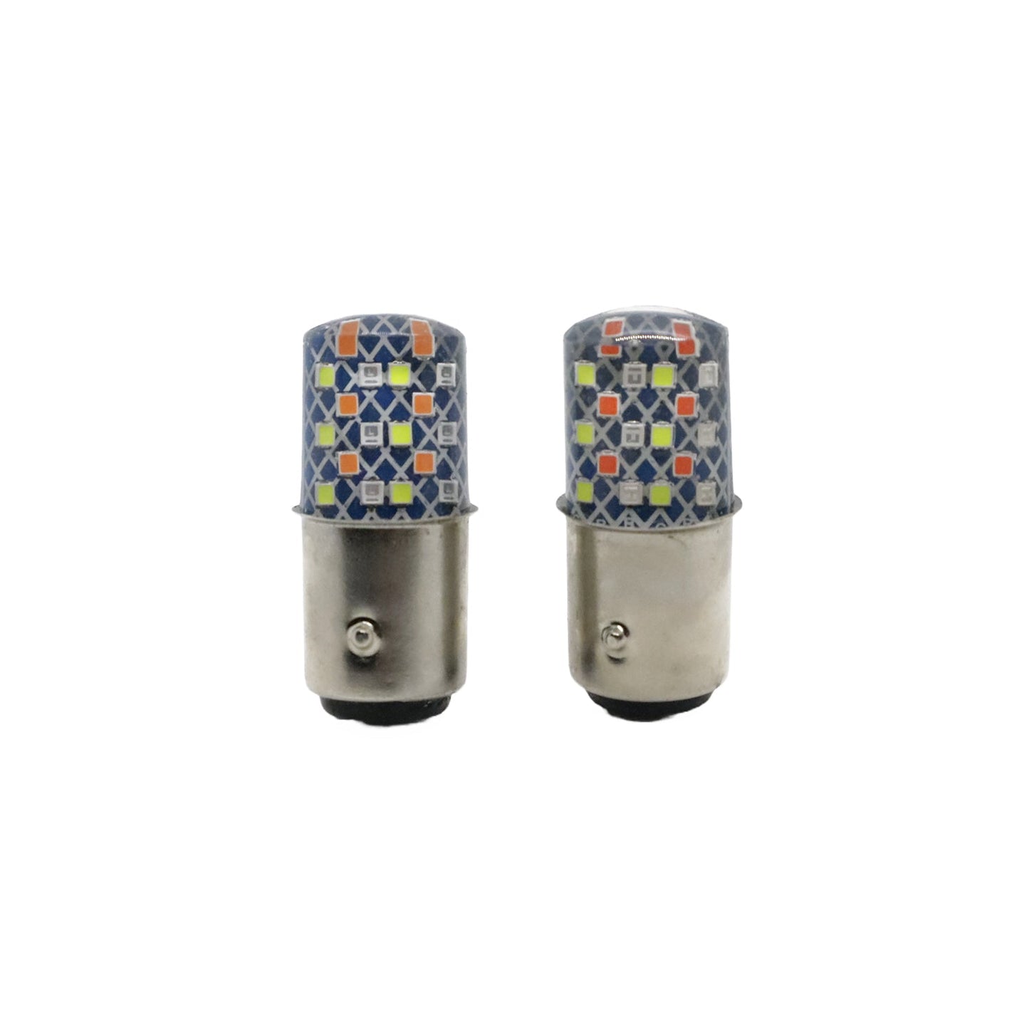 Universal 36 LED RGB Multi-Colour & Red Colour Flashing Tail Light Bulb For Motorcycle (Pack of 2 Pcs)