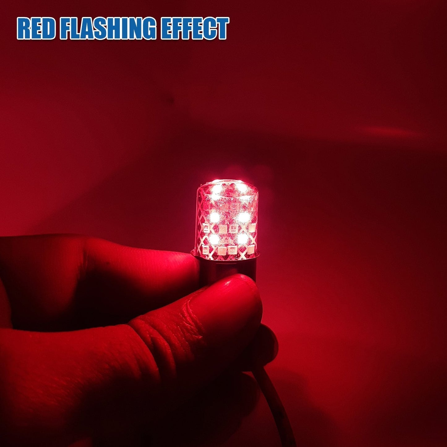 Universal 36 LED RGB Multi-Colour & Red Colour Flashing Tail Light Bulb For Motorcycle (Pack of 2 Pcs)