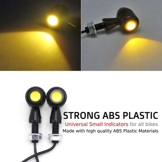 Universal ABS Plastic Strobe Light Yellow Indicator For all Bikes, Motorcycle turn on Signal (Pack of 2Pcs)