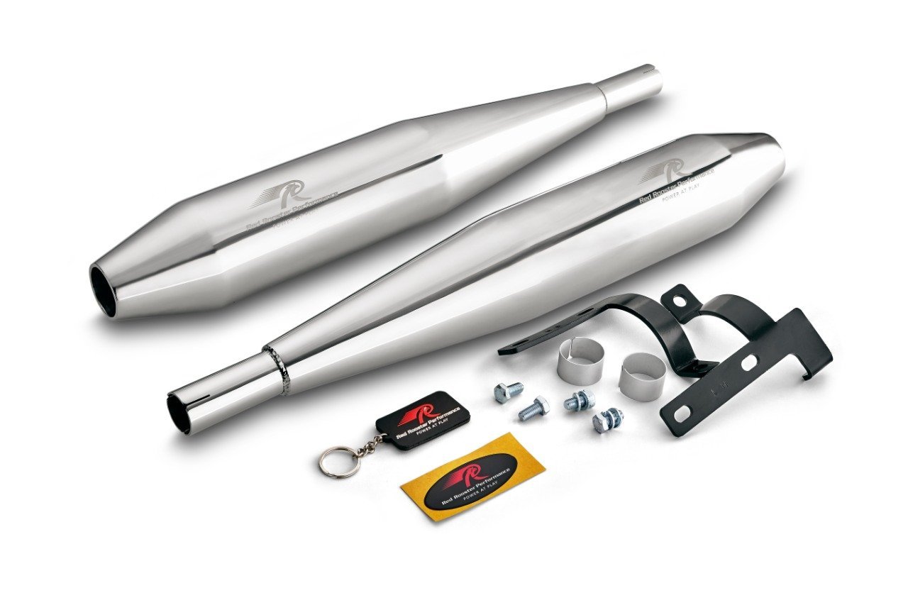 Yezdi Roadster / Jawa 42 / classic Red Rooster Celesta PRO Performance Exhaust