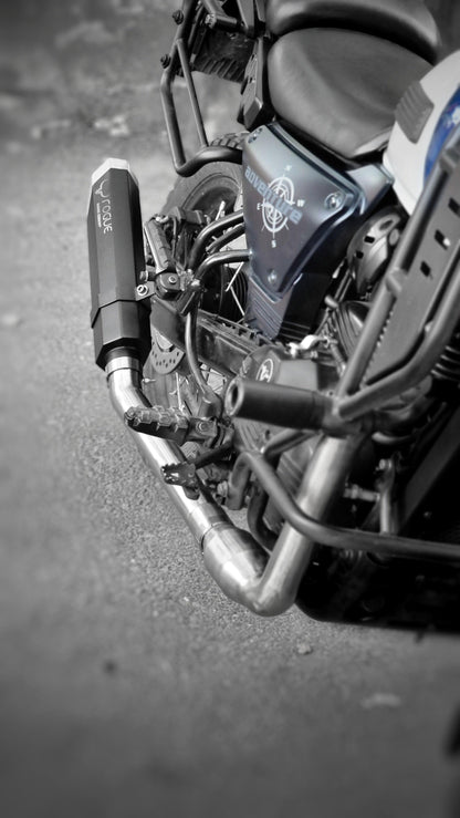 Yezdi Adventure Barrel Exhaust Full System