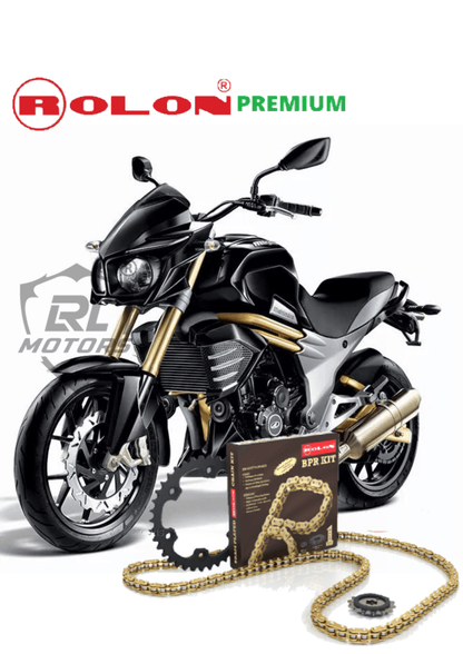 Mahindra Mojo 300 ( Till 2018 ) Rolon Brass Chain and Sprocket Kit