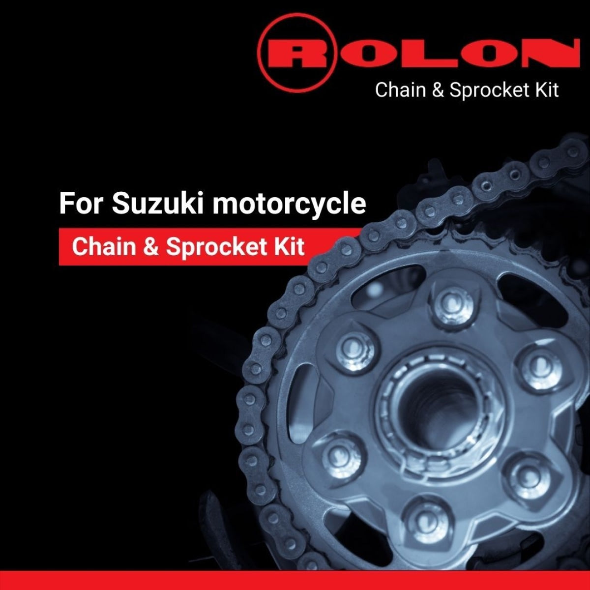 ROLON Chain & Sprocket Kit for SUZUKI Gixxer 150 (4 Hole|45T-15T-132L)