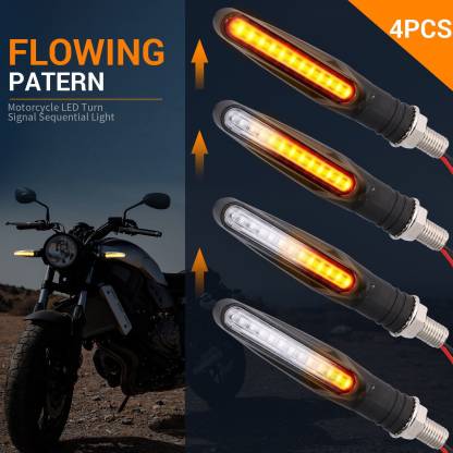 AutoPowerz LED Tail-light Indicators Universal For Bike (Pack of 4)