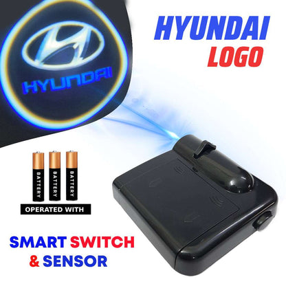 2Pcs Car Door Projection Light with HYUNDAI Logo Compatible with all Hyundai Cars