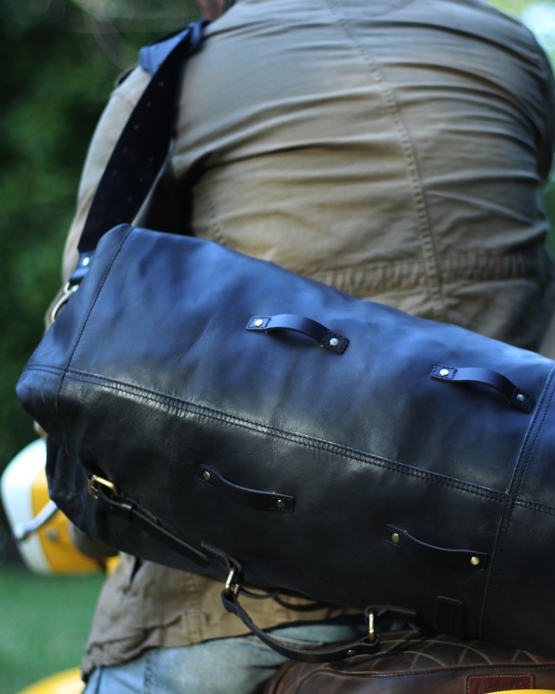 Tripmachine LEATHER MILITARY DUFFEL