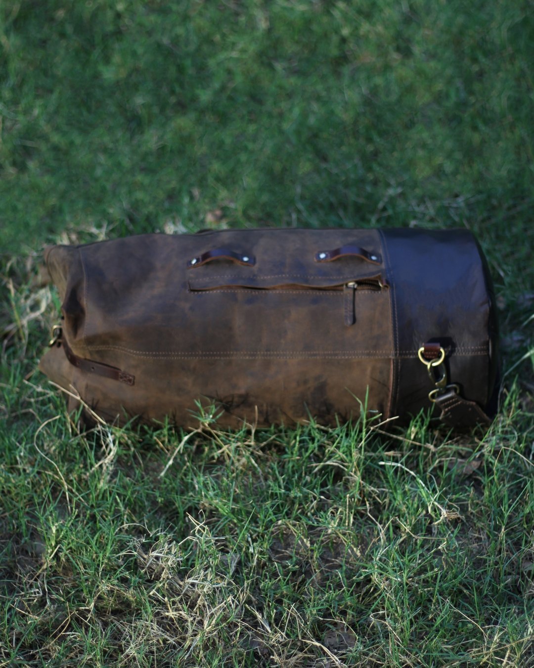 Tripmachine LEATHER MILITARY DUFFEL