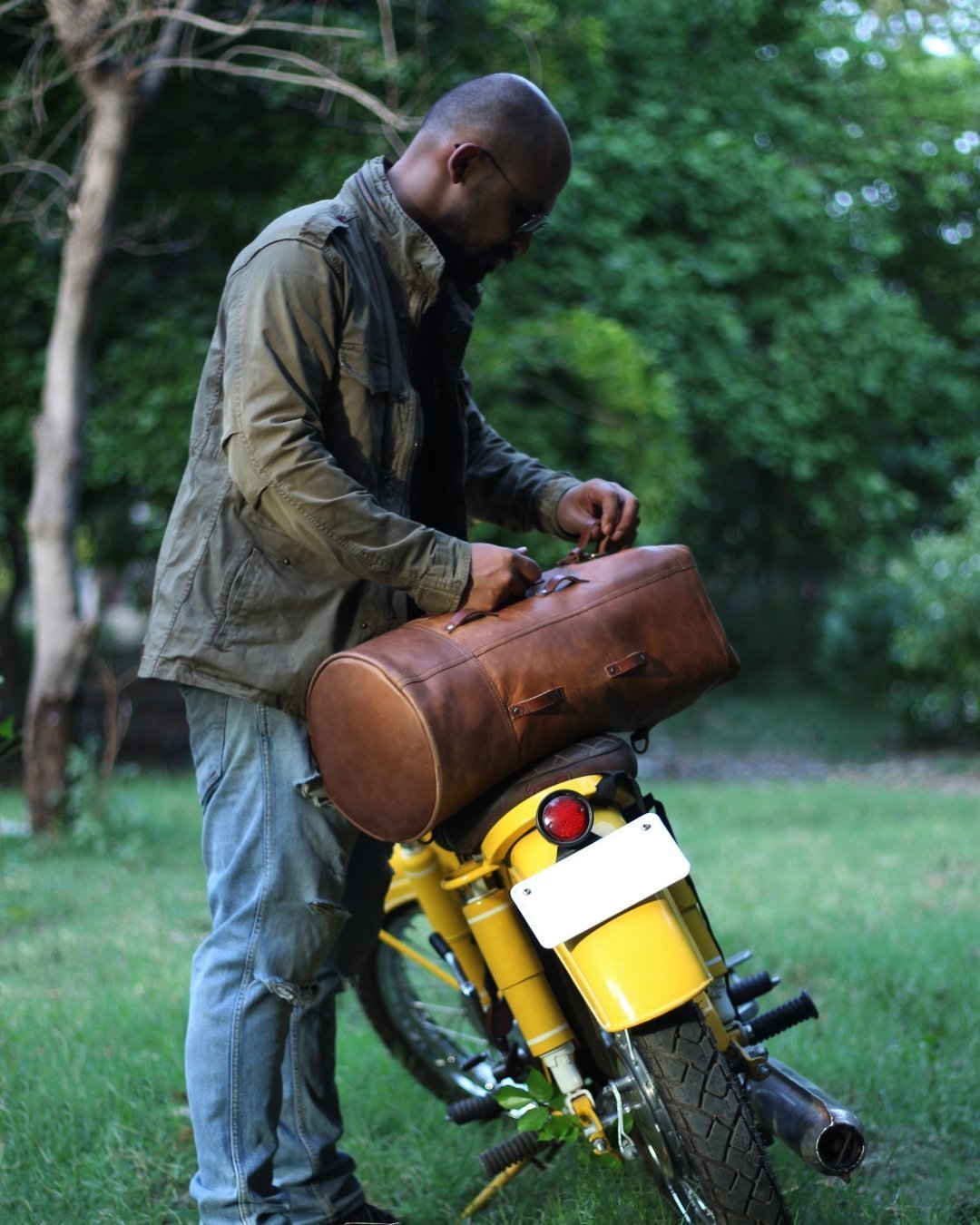 Tripmachine LEATHER MILITARY DUFFEL