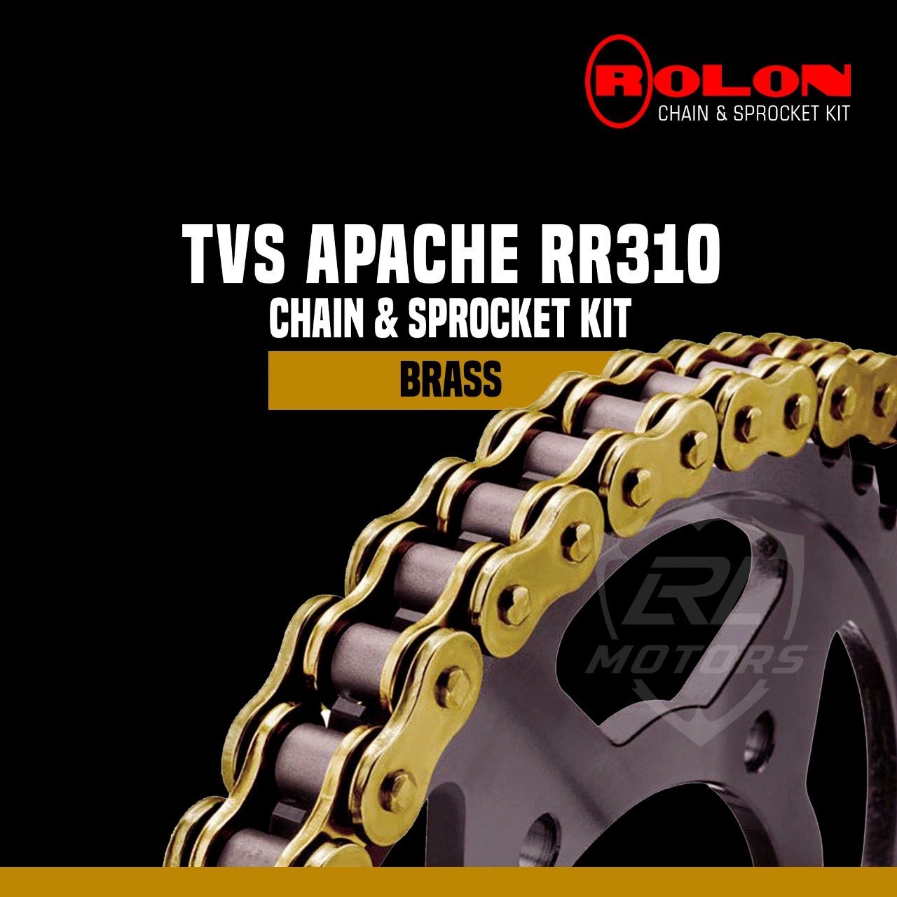 TVS Apache RR 310 Rolon Brass Chain & Sprocket Kit