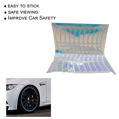 Tyre Reflective Stickers Universal Safety Warning reflector pack of - 20pcs For Bikes and Cars