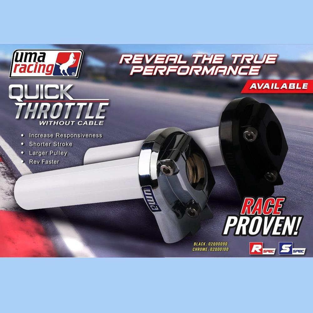 Uma Racing Quick Throttle Without Cable / Universal  /  Chrome