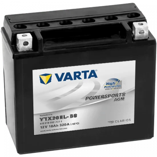 VARTA Powersports AGM YTX20HL-BS 18AH