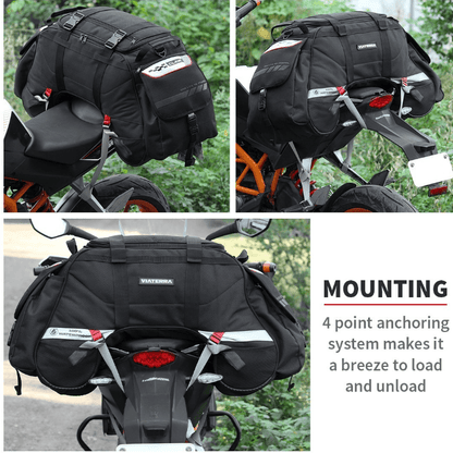 Viaterra CLAW(72L) – WATERPROOF TAILBAG - (100% WP CLAW V3 MOTORCYCLE LUGGAGE)