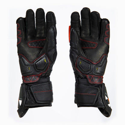 VIATERRA GRID – Full Gauntlet Leather Gloves (Black)