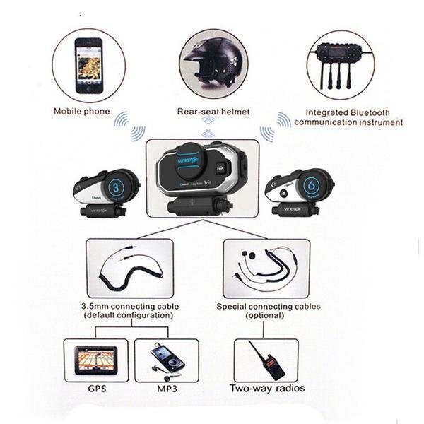 ViMOTO V8 Motorcycle Bluetooth Headset