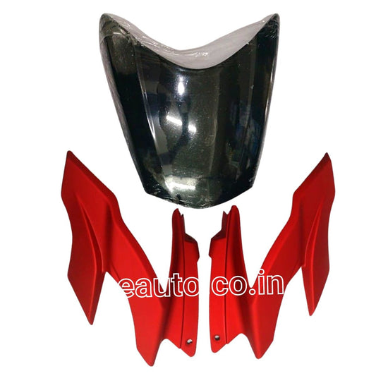 Visor for TVS Apache RTR 160 New Model | RTR 180 New Model | Matt Red | Front Fairing or Doom