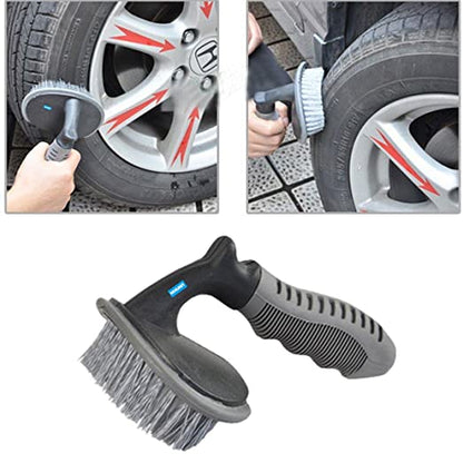 Wheel Tire Rim Scrub Brush Hub Clean Wash Useful Brush Car Truck Motorcycle Bike Washing Cleaning Tool