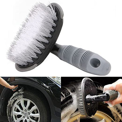 Wheel Tire Rim Scrub Brush Hub Clean Wash Useful Brush Car Truck Motorcycle Bike Washing Cleaning Tool