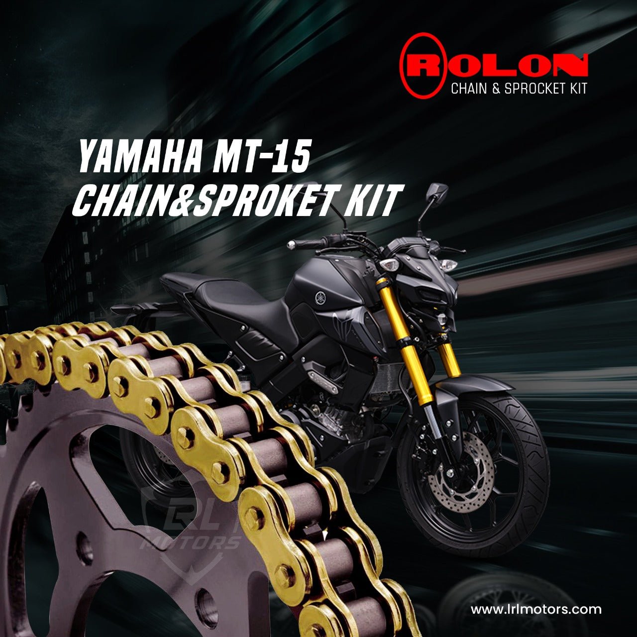 Yamaha MT15  Rolon  Brass chain & Sprocket Kit