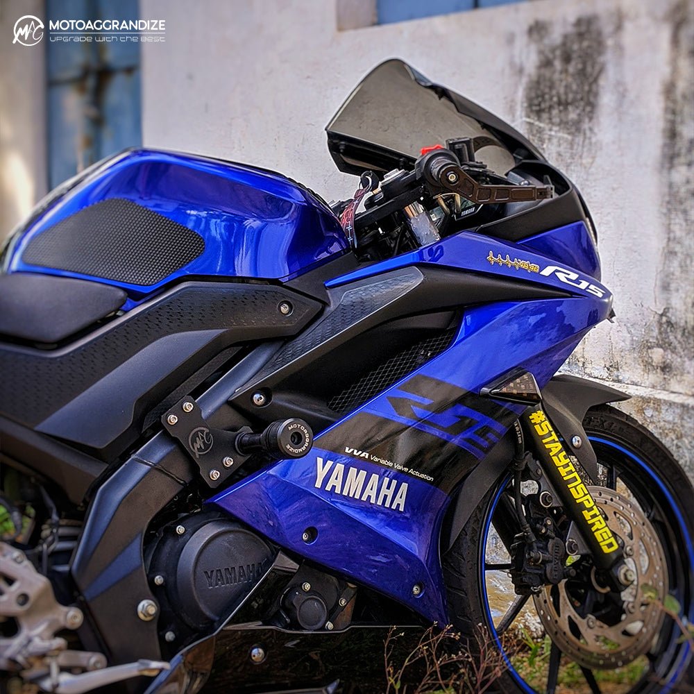 Yamaha R15 V2 | R15 V3 | R15S | MT-15 Motoaggrandize Frame Slider Crash Protector