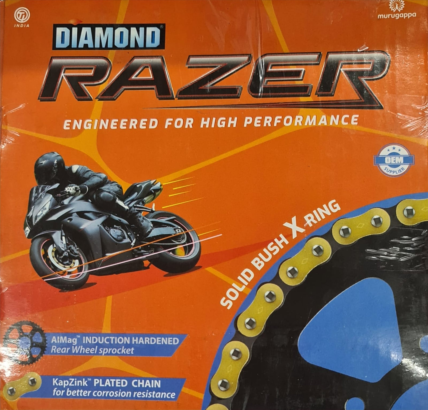 Yamaha R15 V3/ R15 V4/ R15 M/  MT15 V2 Diamond chain & sprocket kit