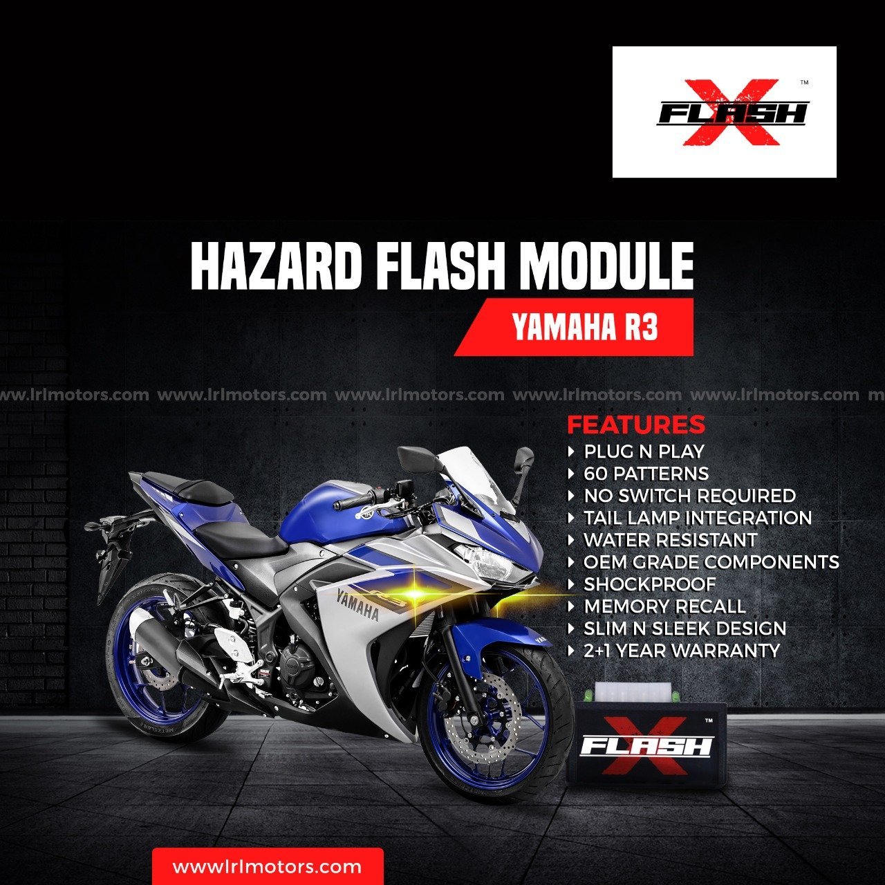 Yamaha R3 Flash X Hazard Flash Module, Blinker,Flasher