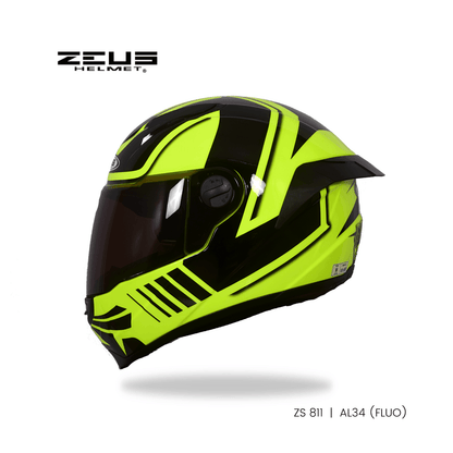 ZEUS ZS-811 AL 34 HELMET – FLUO YELLOW BLACK