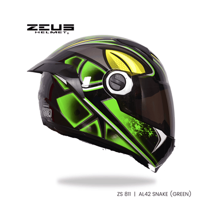 ZEUS ZS-811 AL 42 HELMET – GREEN BLACK