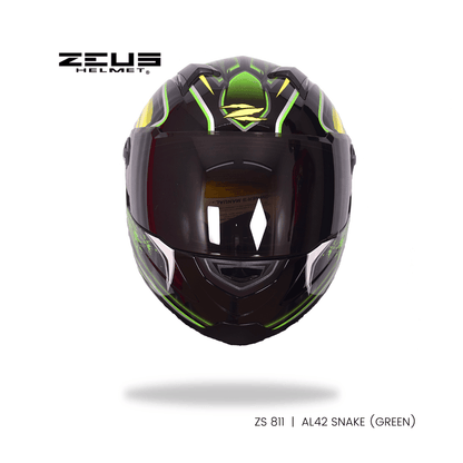 ZEUS ZS-811 AL 42 HELMET – GREEN BLACK