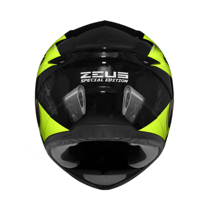 ZEUS ZS-811 BLACK AL39 FLUROESCENT YELLOW HELMET